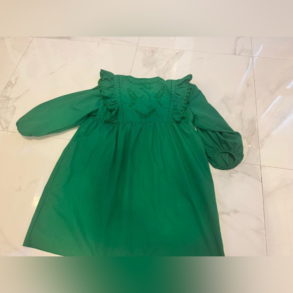 SHEIN Green Ruffled oversized Dress#1 - Picture 10 of 11